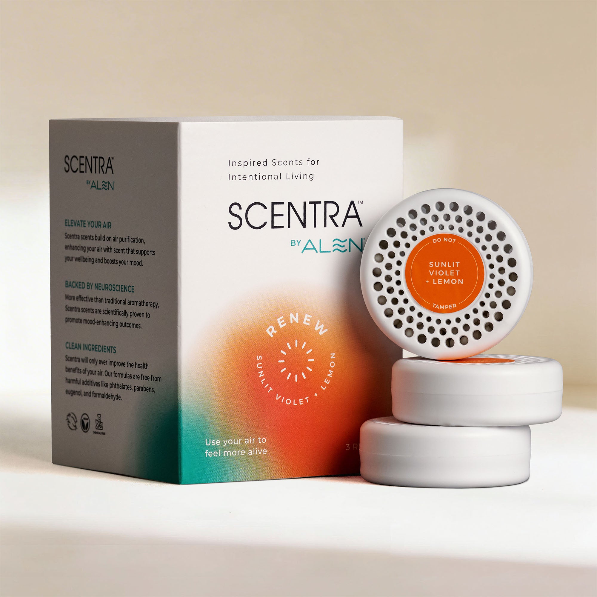 Scentra by Alien 3 scent cartridges and a package